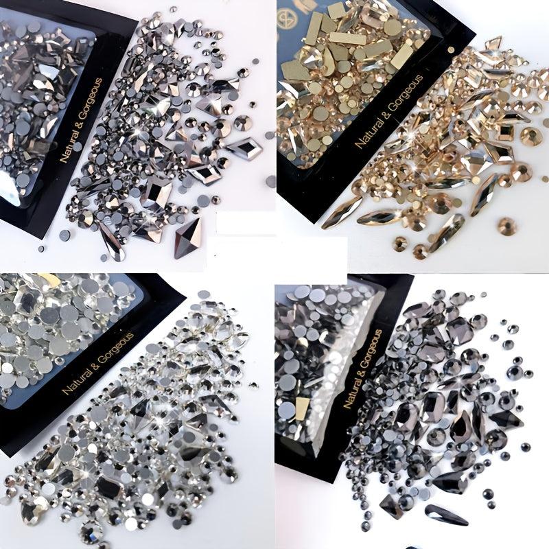 150 Flatback Round Rhinestones + 20 Large Zircon Nail Rhinestones