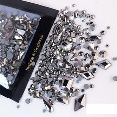 150 Flatback Round Rhinestones + 20 Large Zircon Nail Rhinestones
