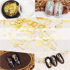 100pcs Steampunk Mechanical Gear Nail Art Decoration Kit