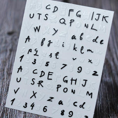 Graffiti Numbers Letters Nail Art Stickers Decals