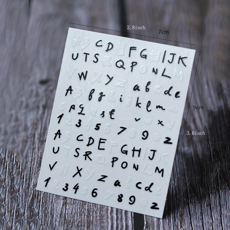 Graffiti Numbers Letters Nail Art Stickers Decals
