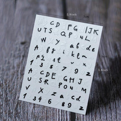 Graffiti Numbers Letters Nail Art Stickers Decals