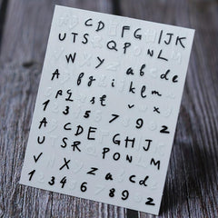 Graffiti Numbers Letters Nail Art Stickers Decals