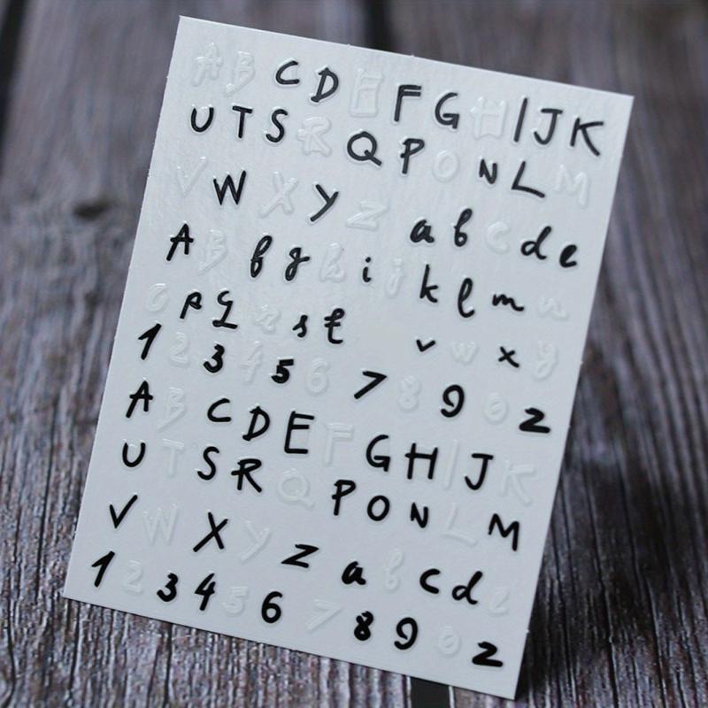 Graffiti Numbers Letters Nail Art Stickers Decals
