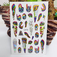 3D Flower and Butterfly Nail Stickers Self Adhesive Waterproof Nail Art