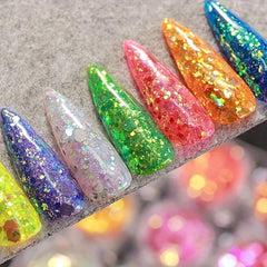Holographic Glitter for Nails Gradient Sequins Nail Powder Flakes