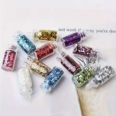 Holographic Glitter for Nails Gradient Sequins Nail Powder Flakes