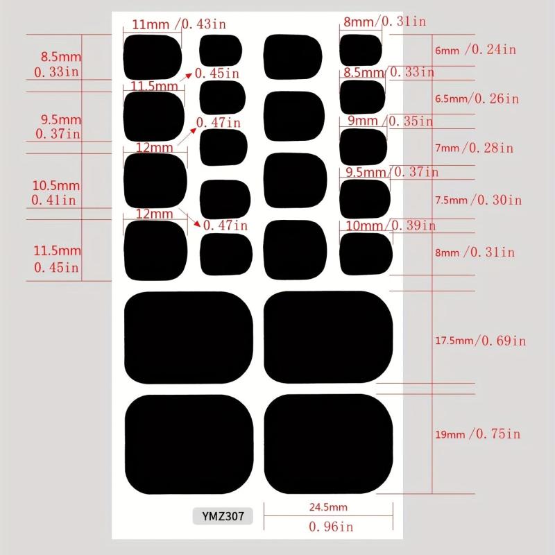 Waterproof Toenail Polish Stickers Self Adhesive Toenail Art Decal Strips