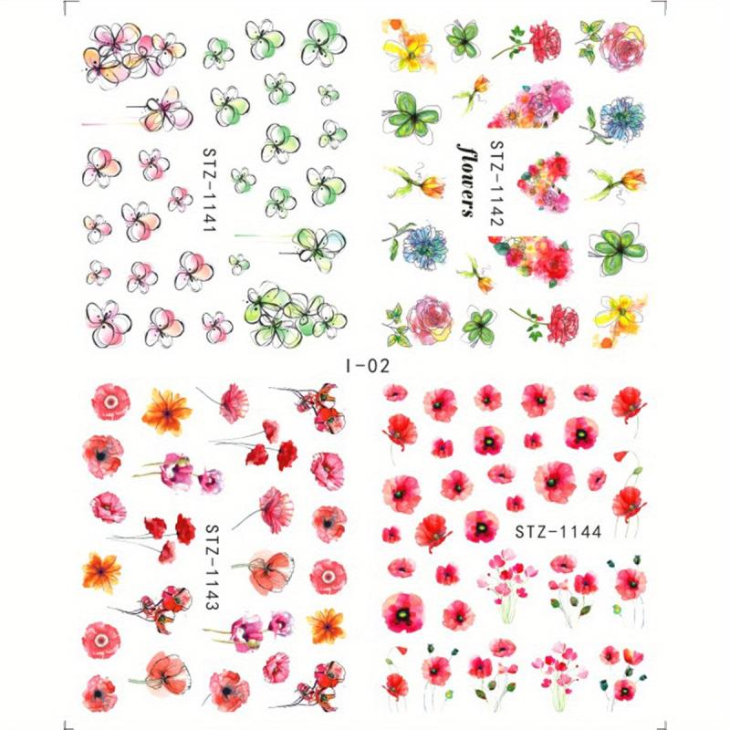 4pcs Nail Sticker Self-Adhesive Nail Wrap Art