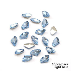 Aurora Glass Crystal Nail Art Rhinestones 10 Pcs