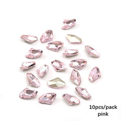 Aurora Glass Crystal Nail Art Rhinestones 10 Pcs