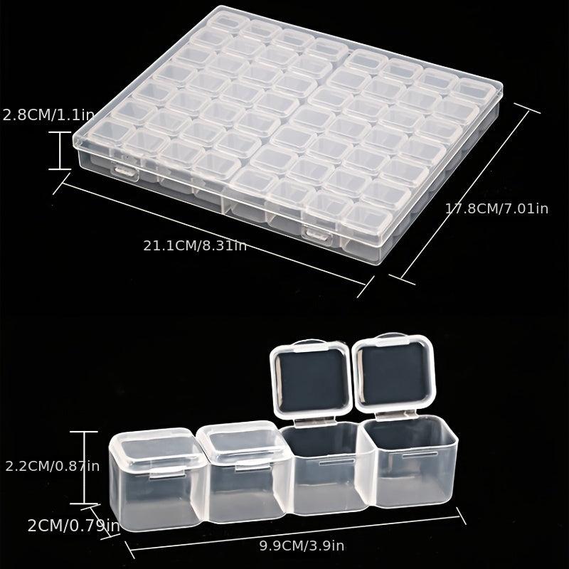 Nail Art Jewelry Storage Box 56 Grids for Accessories Display Earrings Beads