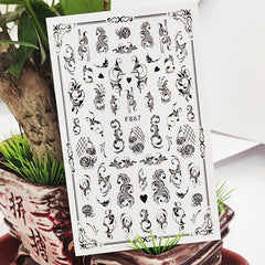 Butterfly Flower Nail Stickers Self Adhesive Nail Art Decals