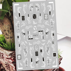 Butterfly Flower Nail Stickers Self Adhesive Nail Art Decals