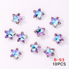 Starfish Rhinestones Nail Bling Crystal Gemstones Glass Pointed Back Nail Art
