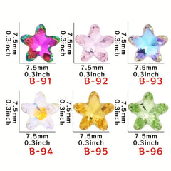Starfish Rhinestones Nail Bling Crystal Gemstones Glass Pointed Back Nail Art