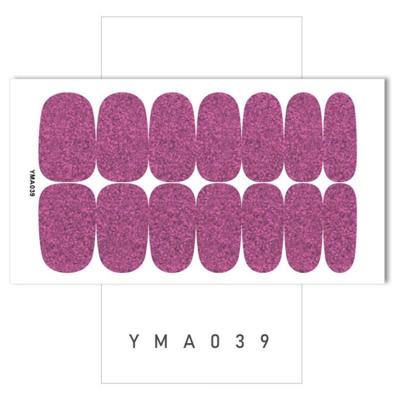 Glitter Nail Polish Stickers Self-Adhesive Decal Strips for Women and Girls