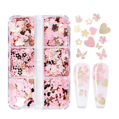 Epoxy Resin Glitter Fillings Mixed Love Hearts Butterfly Sequin DIY Accessories