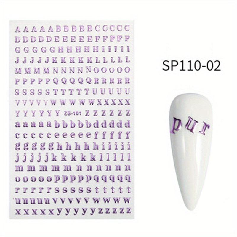 3D Holographic Laser Nail Art Stickers - Self Adhesive Decals for Manicure