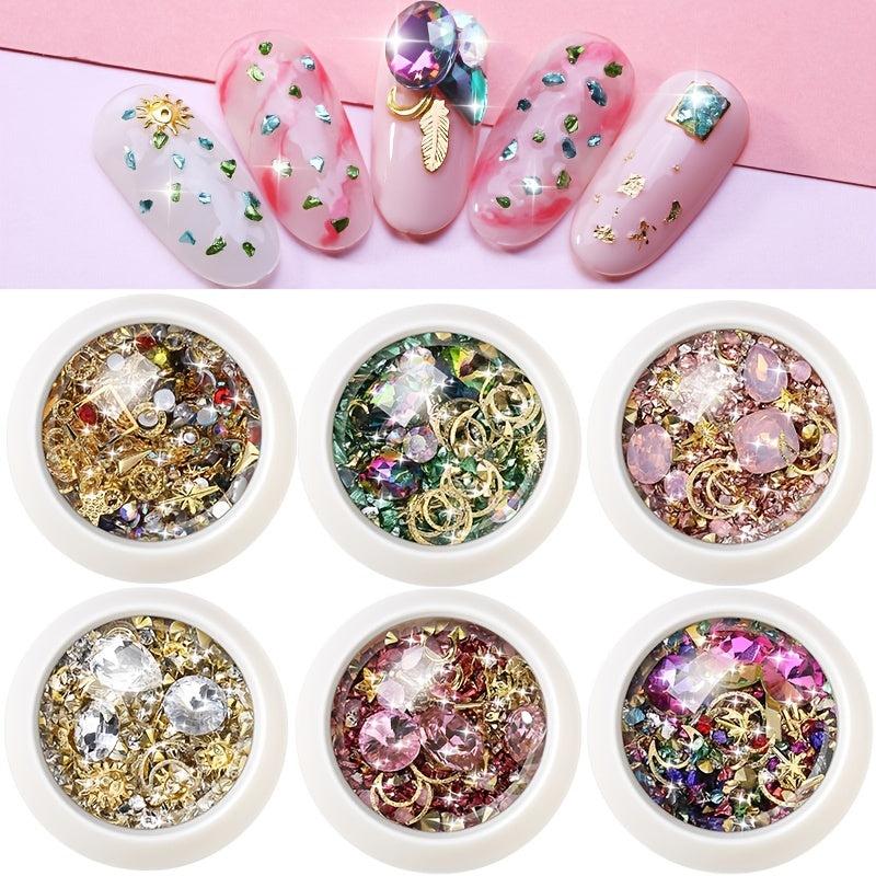 3D Crystal Diamonds Mixed Colorful Rhinestones for DIY Nail Art