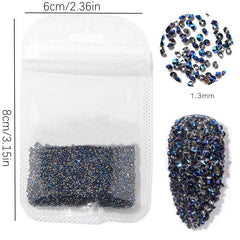 1440pcs Glitter Nail Gems Mini Rhinestones for Nail Art and Decoration
