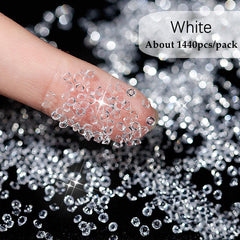 1440pcs Glitter Nail Gems Mini Rhinestones for Nail Art and Decoration