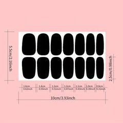 Colorful Full Cover Nail Decal Strips With Nail Art