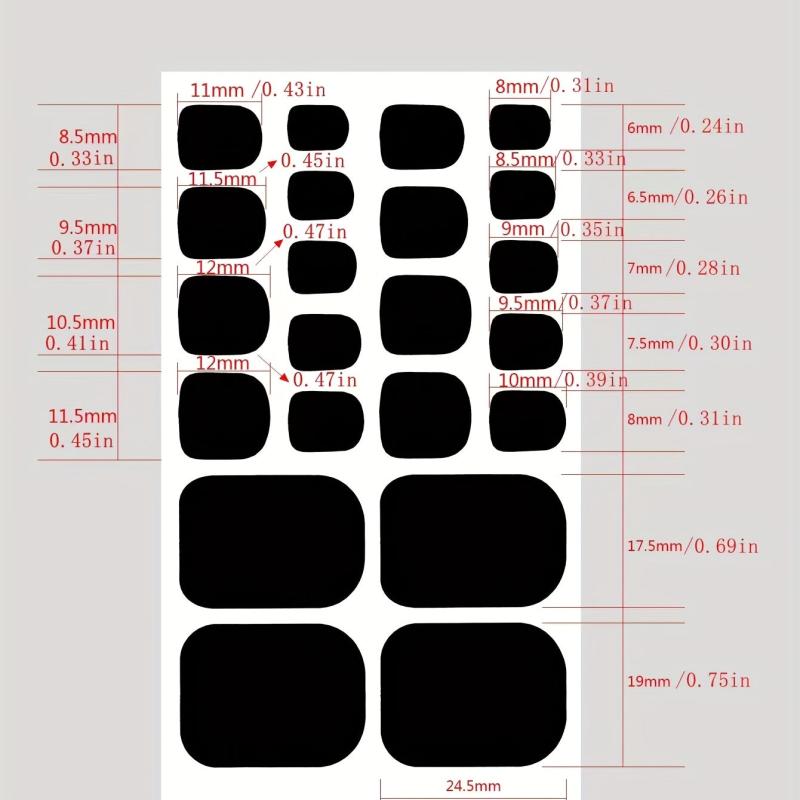 Glitter Summer Style Toe Nail Sticker Full Cover Art Supplies