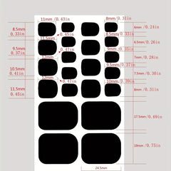 Glitter Summer Style Toe Nail Sticker Full Cover Art Supplies