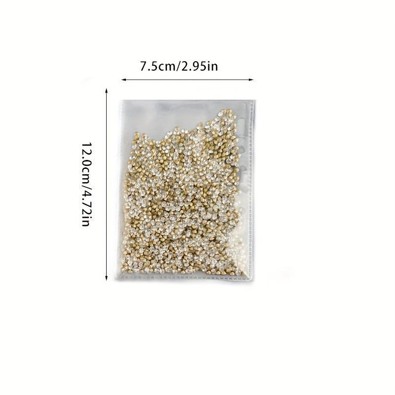 Golden Glass Rhinestone 1440pcs Nail Crystal Stone Strass Glitters