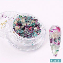 3D Dried Flowers Nail Art Decoration Stickers DIY Manicure Designs