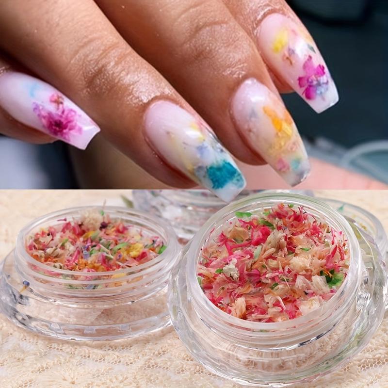 3D Dried Flowers Nail Art Decoration Stickers DIY Manicure Designs