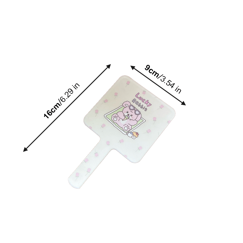 Portable Makeup Mirror Cartoon Animal Pattern Square Mirror