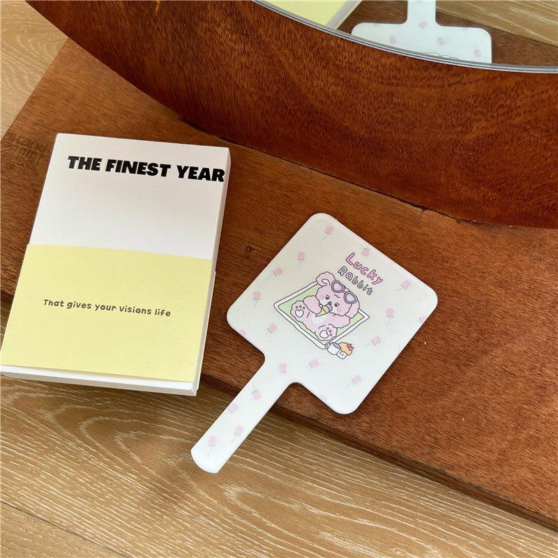 Portable Makeup Mirror Cartoon Animal Pattern Square Mirror