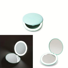 Portable LED Lighted Compact Mirror with 1x & 10x Magnification