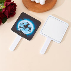 Witch Bat & Pumpkin Handheld Mirror Cartoon Style Halloween Gift