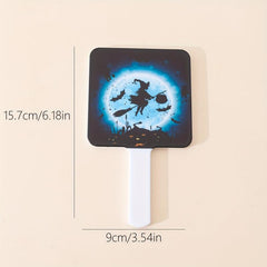 Witch Bat & Pumpkin Handheld Mirror Cartoon Style Halloween Gift