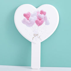 Heart Handheld Mirror Cartoon Bear Graphic Beauty Mirror
