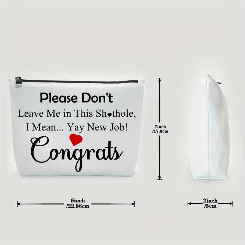 Funny Coworker Leaving Job Makeup Bag Farewell Gift