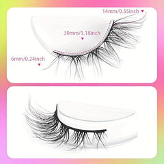 Wispy Lash Cluster Extension Cat Eye False Eyelashes 7 Pairs