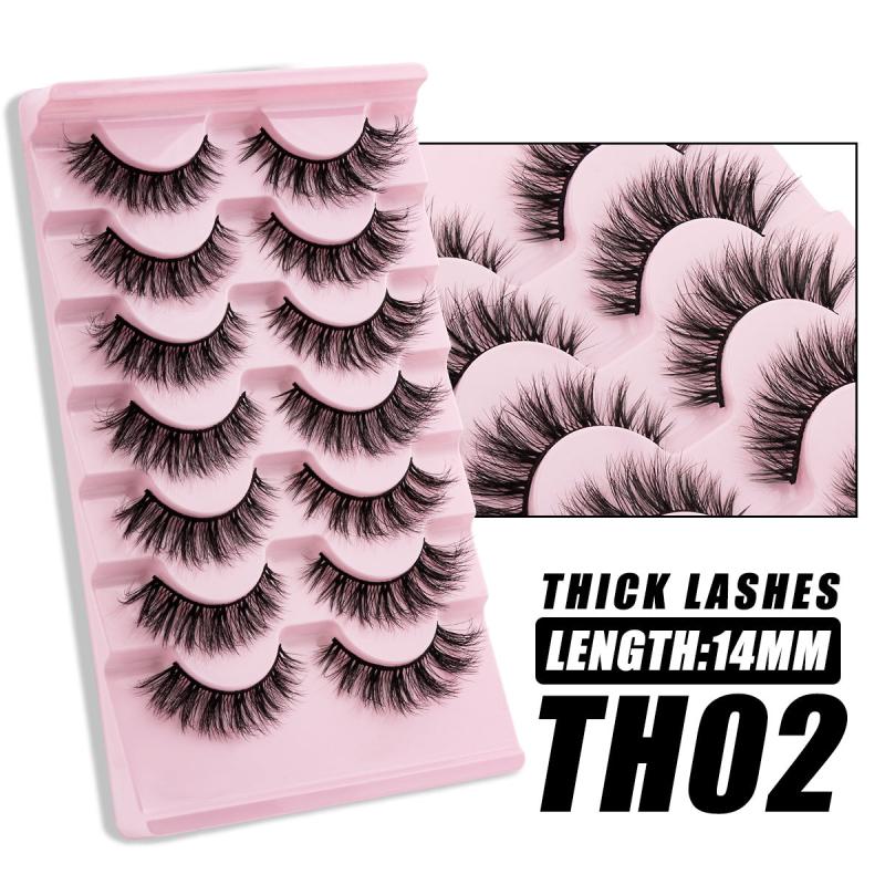 Wispy Mink Lashes 3D Cat Eye Pack 7 Pairs False Eyelashes