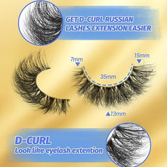 10 Pairs 3D Faux Mink Lashes Soft Wispy Volume Natural False Eyelashes