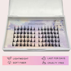 Natural Look 3D Cosplay False Eyelashes Reusable Cluster Extensions