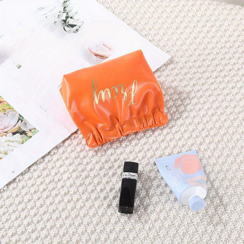 Waterproof Self-Closing Makeup Pouch for Women