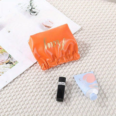 Waterproof Self-Closing Makeup Pouch for Women