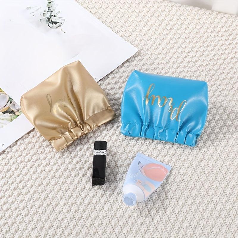 Waterproof Self-Closing Makeup Pouch for Women