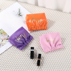 Waterproof Self-Closing Makeup Pouch for Women