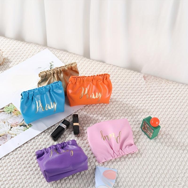 Waterproof Self-Closing Makeup Pouch for Women