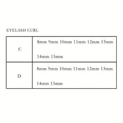 6D False Eyelashes C D Curl Premade Fans Clusters Extension Makeup