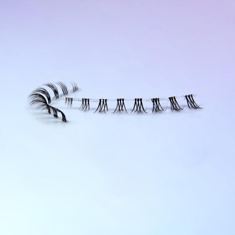 6 Pairs Bottom Lashes 3D Clear Band Natural Look Lower Eyelashes Wispy Kit